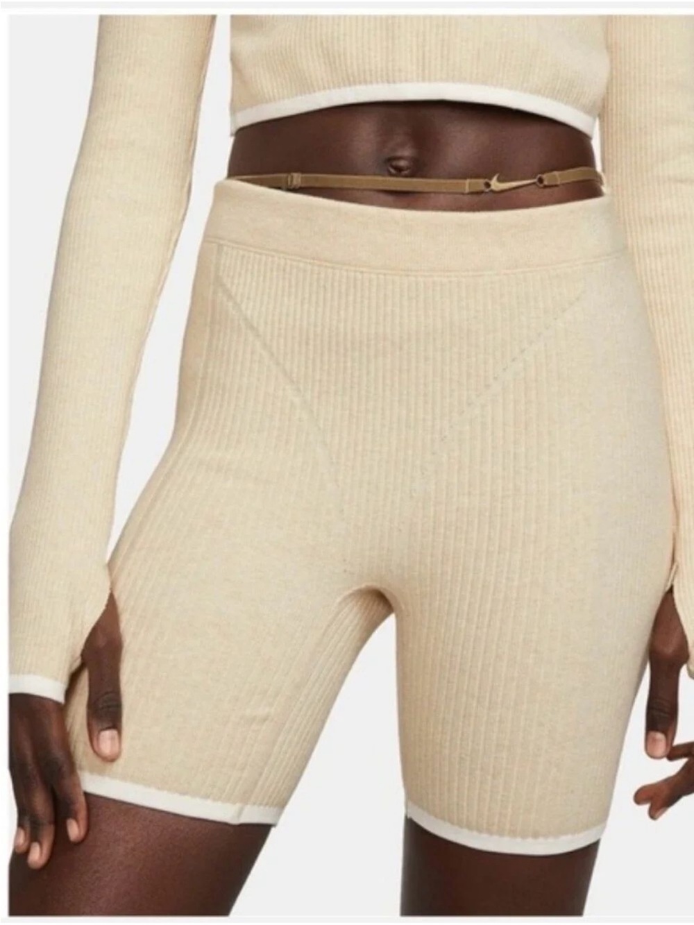 Jacquemus x Nike cream biker shorts Size
